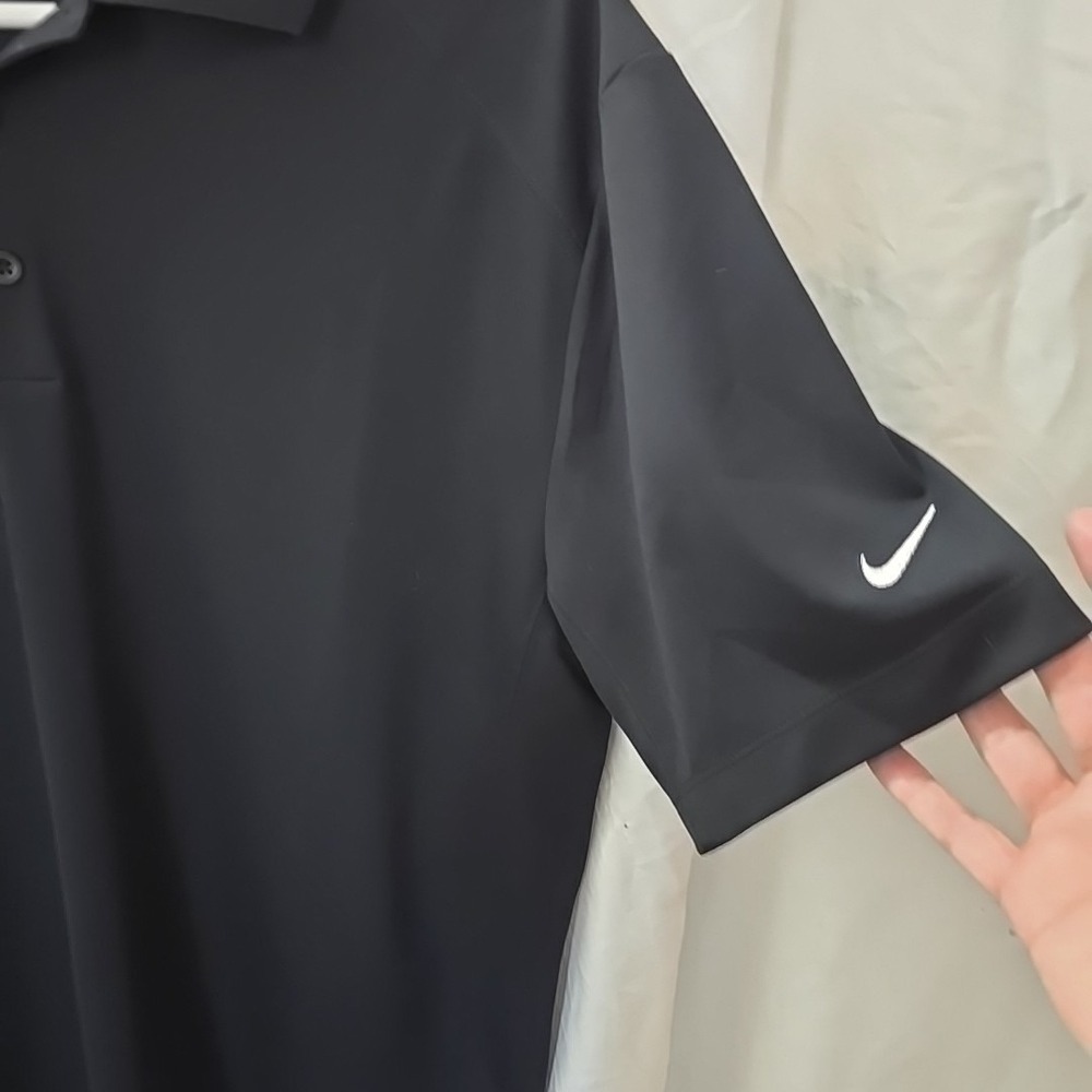 Nike Golf Tour Performance Dri-Fit Polo Shirt Mens L Black Moisture Wicking - Picture 3 of 13